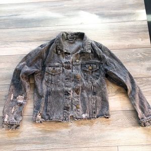 Mashed Potatoes black and gray denim jacket XS